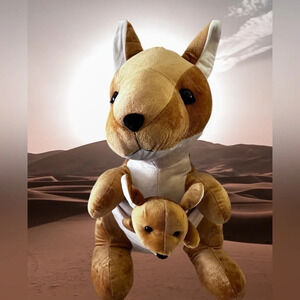 Kangaroo Mother & Baby Joey Plush Steven Smith Brooklyn New York 12 inches